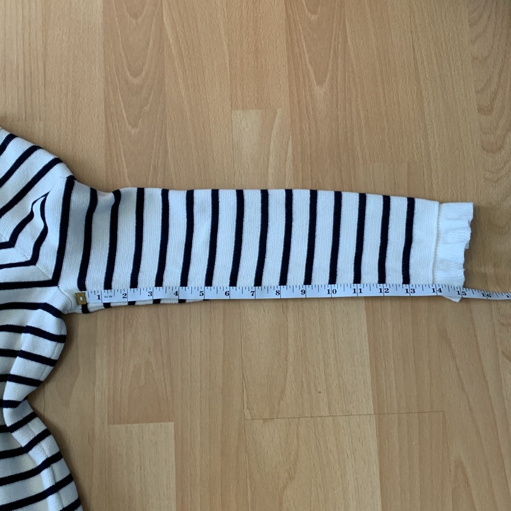 J. Crew Black and White Striped Cardigan - Picture 7 of 16